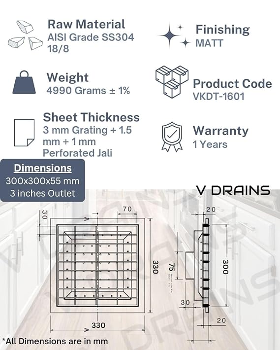 Commercial Kitchen Drain V DRAINS   Kitchen Drain Trap 1 