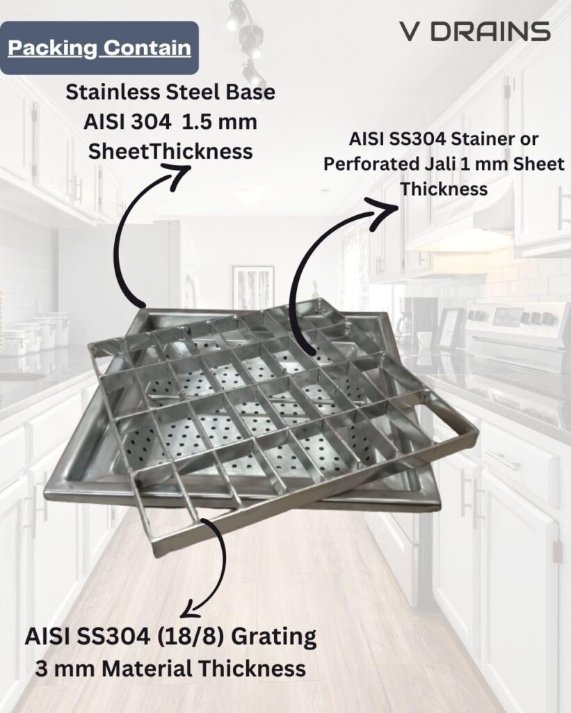 Commercial Kitchen Drain V DRAINS