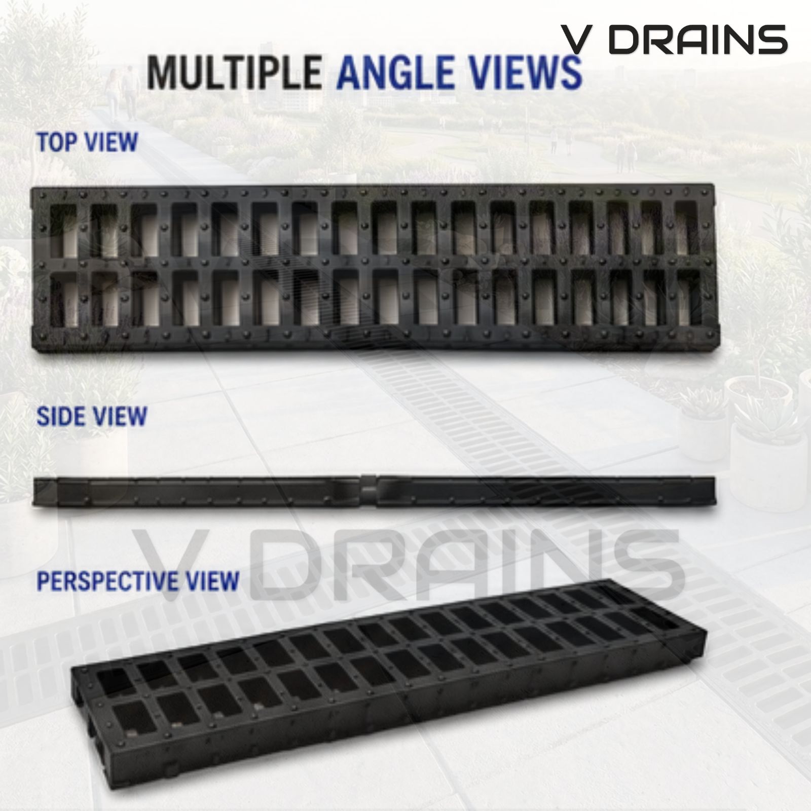 Channel Drain Grating in Plastic