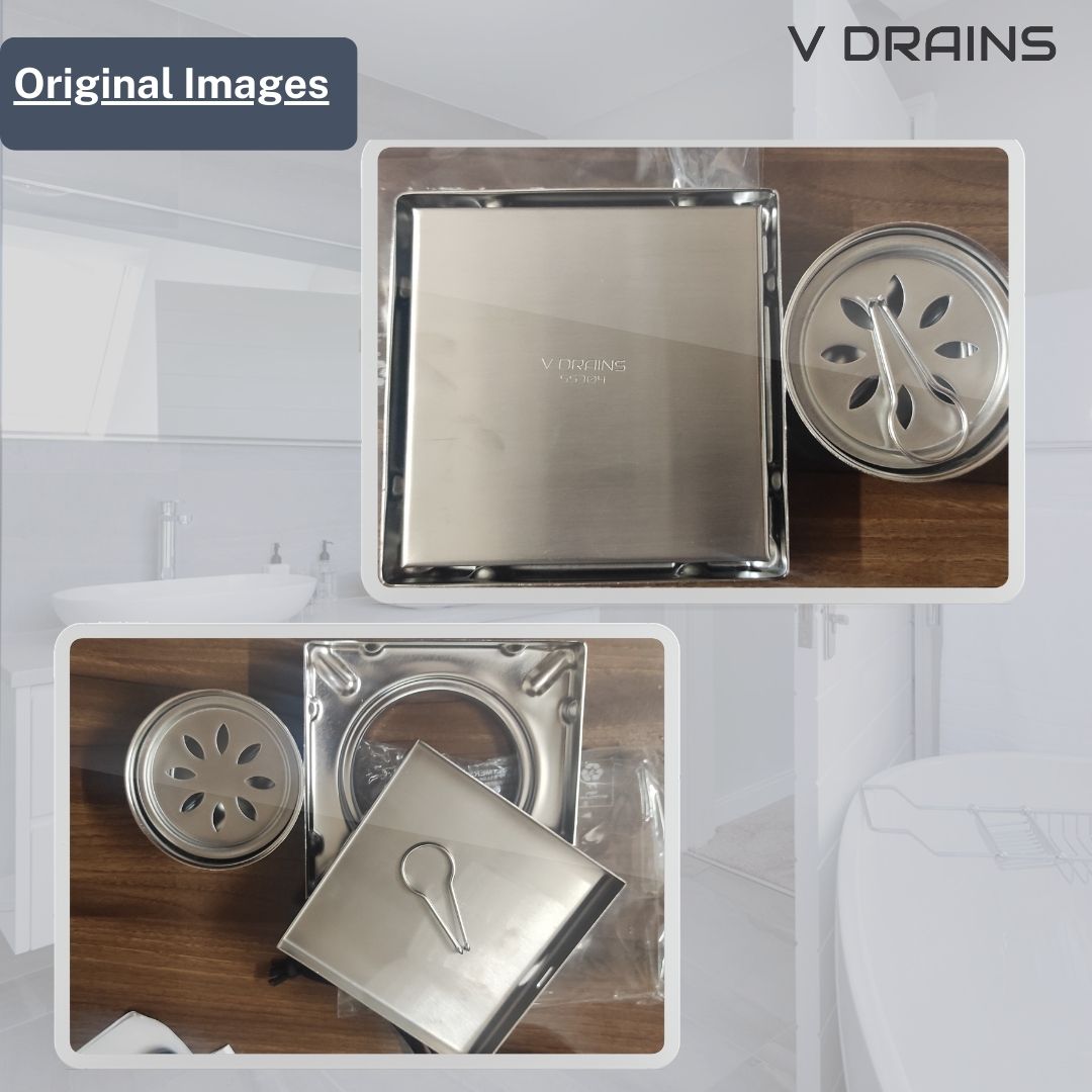 Square Tile Insert Drain (with Trap)